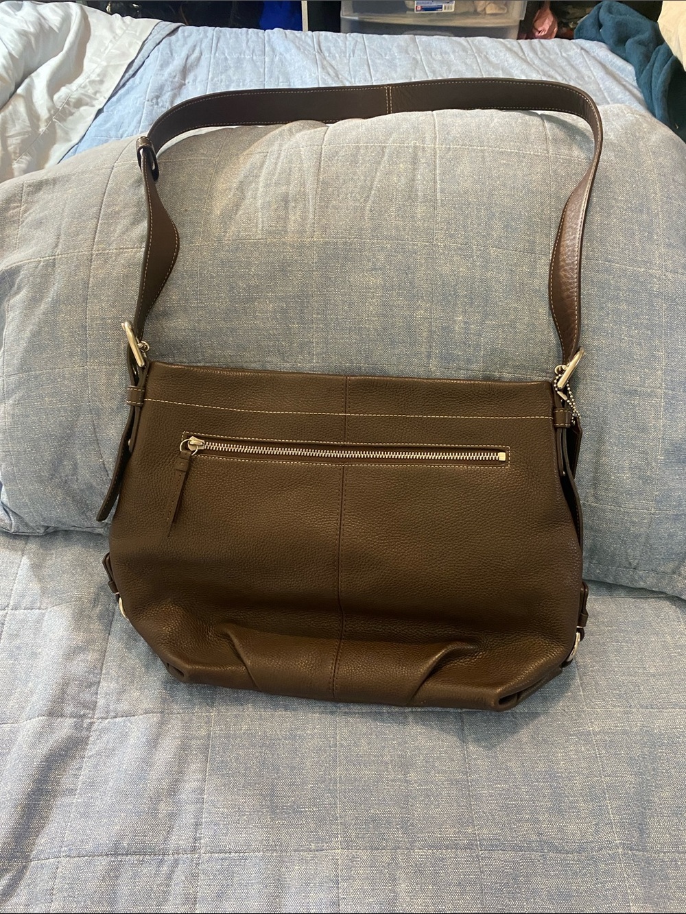 Coach Brooke f15064 Brown Pebbled Leather   Bag
